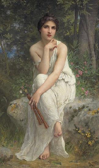 Charles-Amable Lenoir Flute Player china oil painting image